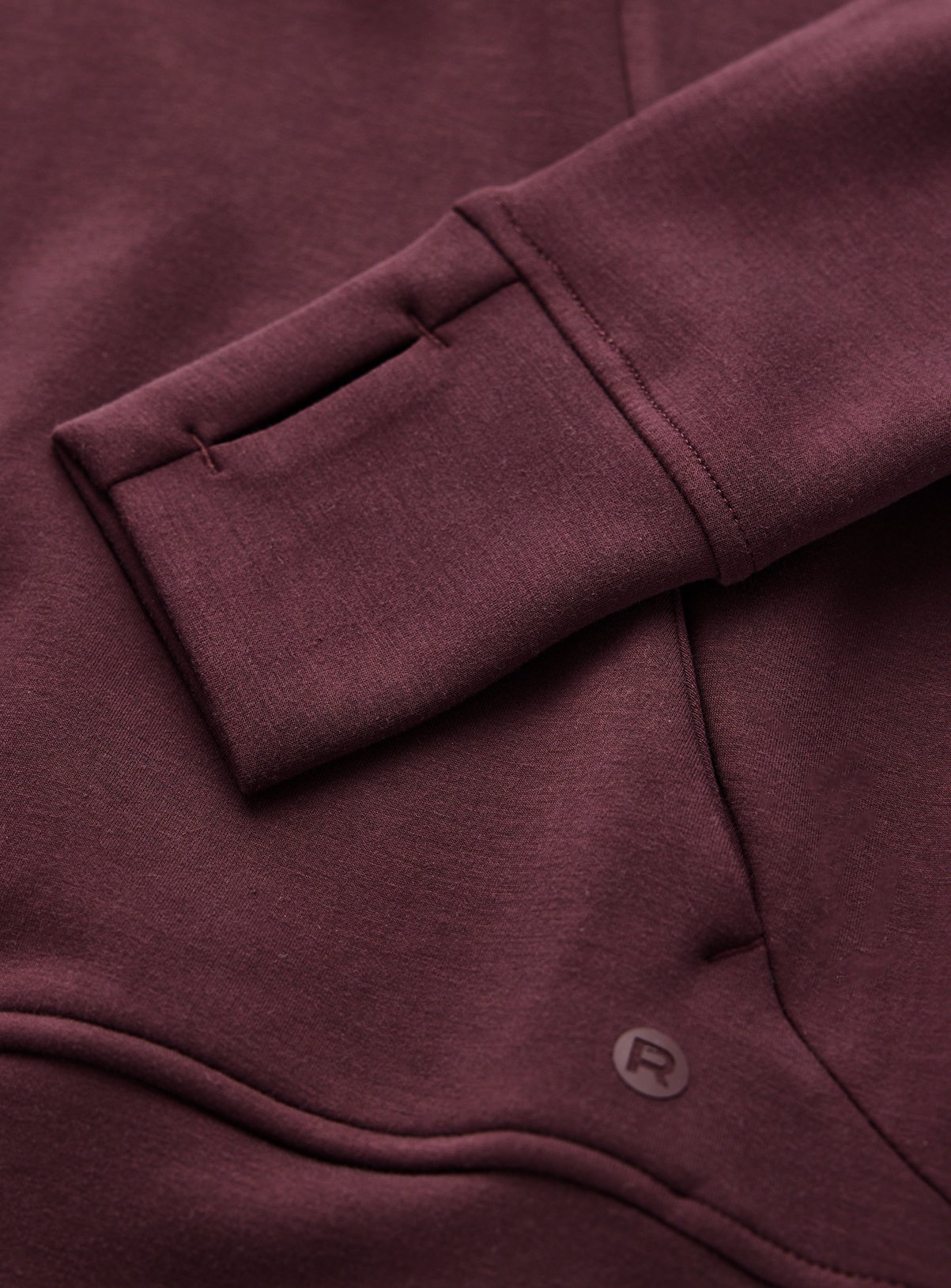REAKTIV Dark Red Scuba Longline Hoodie XXL - Image 6 thumbnail